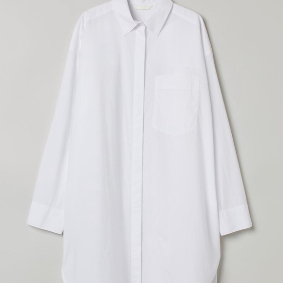 H&M Oversized Long Cotton Shirt - Picture 1 of 10